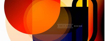 Yaratıcı geometrik duvar kağıdı. Asgari çember üçgen ve kare çizgi soyut arkaplan. Duvar kağıdı afişi veya iniş sayfası için vektör illüstrasyonu