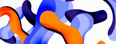 Yaratıcı geometrik duvar kağıdı. Sıvı dalga sıvısı arka planı şekillendirir. Duvar kağıdı, afiş, arkaplan veya iniş için tekno iş şablonu