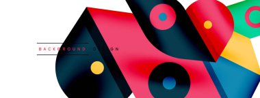 Yaratıcı parlak geometrik duvar kağıdı. Asgari soyut arkaplan. Daire çizgileri, duvar kağıdı arkaplanı veya iniş sayfası için kompozisyon vektör ilüstrasyonunu şekillendirir