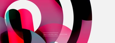 Soyut arkaplanı çember içine al. Duvar kağıdı afişi arkaplan kartı veya iniş sayfası için vektör illüstrasyonu