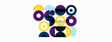 Temiz bir çember arka planı. Duvar kağıdı, pankart, arkaplan veya iniş için renkli şablon