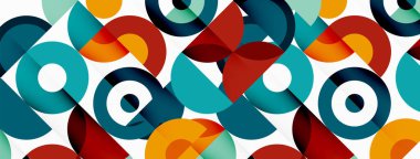 Renkli çember soyut arkaplan. Duvar kağıdı, afiş, sunum, arkaplan şablonu