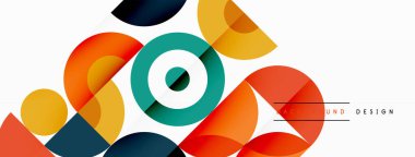 Renkli çember soyut arkaplan. Duvar kağıdı, afiş, sunum, arkaplan şablonu