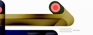 Renkli dinamik kompozisyon. Duvar kağıdı, afiş veya iniş için geometrik yaratıcı arkaplan