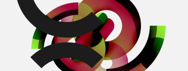 Soyut arkaplanı çember içine al. Duvar kağıdı afişi arkaplan kartı veya iniş sayfası için vektör illüstrasyonu