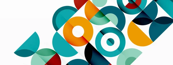 Kleurrijke Cirkel Abstracte Achtergrond Sjabloon Voor Behang Banner Presentatie Achtergrond — Stockvector