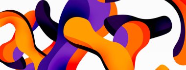 Yaratıcı geometrik duvar kağıdı. Sıvı dalga sıvısı arka planı şekillendirir. Duvar kağıdı, afiş, arkaplan veya iniş için tekno iş şablonu