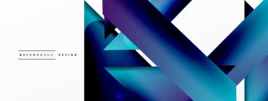 Dinamik 3d geometrik soyut arkaplan. Üçgenler ve diğer basit formlar. Duvar Kağıdı, Sancak, Arkaplan, Kart, Kitap İllüstrasyonu, İniş Sayfası