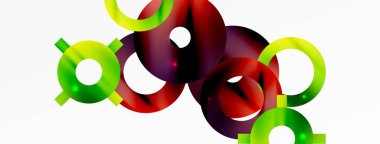 Minimum geometrik soyut arkaplan. Çember, çizgi ve yuvarlak şekiller tasarımı. Duvar kağıdı, afiş, arkaplan veya iniş için moda tekno iş şablonu