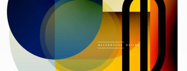 Yaratıcı geometrik duvar kağıdı. Asgari çember üçgen ve kare çizgi soyut arkaplan. Duvar kağıdı afişi veya iniş sayfası için vektör illüstrasyonu