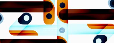 Renkli dinamik kompozisyon. Duvar kağıdı, afiş veya iniş için geometrik yaratıcı arkaplan