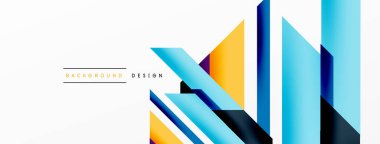 Minimum geometrik soyut arkaplan. Dinamik 3D çizgi kompozisyonu. Duvar kağıdı, afiş, arkaplan veya iniş için moda tekno iş şablonu