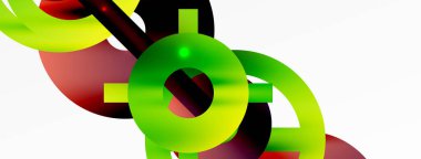 Minimum geometrik soyut arkaplan. Çember, çizgi ve yuvarlak şekiller tasarımı. Duvar kağıdı, afiş, arkaplan veya iniş için moda tekno iş şablonu