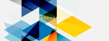 Renkli üçgen bileşimi, geometrik soyut arkaplan. Tekno veya iş konsepti, duvar kağıdı, afiş, arkaplan, iniş sayfası deseni