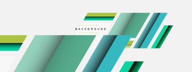 Vektör arkaplanı. Gölge efektli soyut örtüşen renk çizgileri tasarımı. Duvar kağıdı afişi için resim arkaplanı veya iniş sayfası