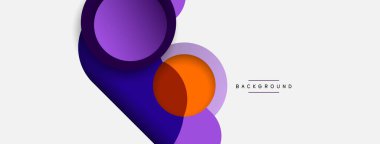 Yaratıcı geometrik duvar kağıdı. Asgari soyut arkaplan. Duvar kağıdı arkaplanı veya iniş sayfası için daire bileşimi vektör çizimi