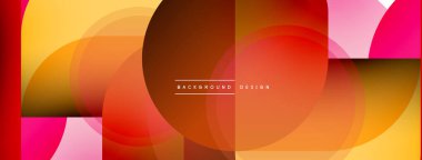 Yaratıcı geometrik duvar kağıdı. Asgari çember üçgen ve kare çizgi soyut arkaplan. Duvar kağıdı afişi veya iniş sayfası için vektör illüstrasyonu