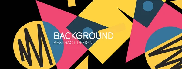 Fond Abstrait Avec Blocs Lignes Formes Géométriques Techno Concept Entreprise — Image vectorielle