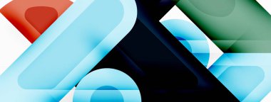 Kare ve daire en az soyut arkaplan. Duvar kağıdı afişi için vektör illüstrasyonu