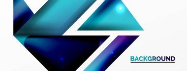 Dinamik 3d geometrik soyut arkaplan. Üçgenler ve diğer basit formlar. Duvar Kağıdı, Sancak, Arkaplan, Kart, Kitap İllüstrasyonu, İniş Sayfası