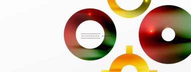 Minimum geometrik soyut arkaplan. Çember, çizgi ve yuvarlak şekiller tasarımı. Duvar kağıdı, afiş, arkaplan veya iniş için moda tekno iş şablonu