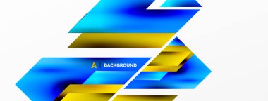 Modern trend minimalist soyut arka plan. Geometrik desen tasarımı, 3 boyutlu ve gölge efektleri. Vektör İllüstrasyonu