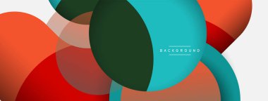 Yaratıcı geometrik duvar kağıdı. Asgari soyut arkaplan. Duvar kağıdı arkaplanı veya iniş sayfası için daire bileşimi vektör çizimi