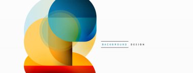 Yaratıcı geometrik duvar kağıdı. Asgari çember üçgen ve kare çizgi soyut arkaplan. Duvar kağıdı afişi veya iniş sayfası için vektör illüstrasyonu