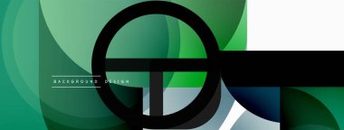 Yuvarlak üçgen çizgileri ve daireleri şekillendirir. Duvar kağıdı afişi arkaplanı veya iniş sayfası için Geometrik vektör çizimi