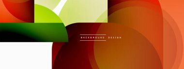 Yaratıcı geometrik duvar kağıdı. Asgari çember üçgen ve kare çizgi soyut arkaplan. Duvar kağıdı afişi veya iniş sayfası için vektör illüstrasyonu