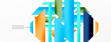 Minimum geometrik soyut arkaplan. Dinamik 3D çizgi kompozisyonu. Duvar kağıdı, afiş, arkaplan veya iniş için moda tekno iş şablonu