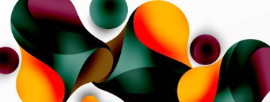 Akan geometrik şekiller, minimalist soyut arkaplanı oluşturur. Yuvarlak şekiller ve daireler. Yapay zeka teknolojisi, engelleme zinciri, iletişim için duvar kağıdı, 5G, bilim, iş