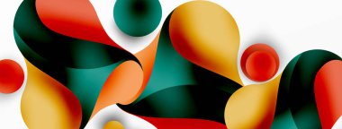 Akan geometrik şekiller, minimalist soyut arkaplanı oluşturur. Yuvarlak şekiller ve daireler. Yapay zeka teknolojisi, engelleme zinciri, iletişim için duvar kağıdı, 5G, bilim, iş