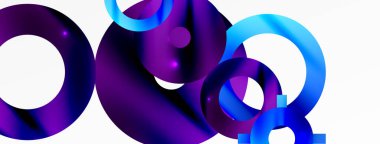 Minimum geometrik soyut arkaplan. Çember, çizgi ve yuvarlak şekiller tasarımı. Duvar kağıdı, afiş, arkaplan veya iniş için moda tekno iş şablonu