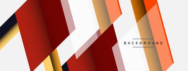 Vektör arkaplanı. Gölge efektli soyut örtüşen renk çizgileri tasarımı. Duvar kağıdı afişi için resim arkaplanı veya iniş sayfası