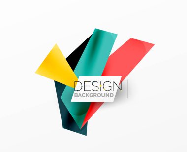 Arka plan soyut örtüşen şekiller. Duvar kağıdı afişi veya iniş sayfası için en düşük bileşim vektör ilüstrasyonuName