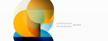 Yaratıcı geometrik duvar kağıdı. Asgari çember üçgen ve kare çizgi soyut arkaplan. Duvar kağıdı afişi veya iniş sayfası için vektör illüstrasyonu