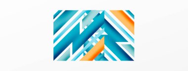 Minimum geometrik soyut arkaplan. Dinamik 3D çizgi kompozisyonu. Duvar kağıdı, afiş, arkaplan veya iniş için moda tekno iş şablonu