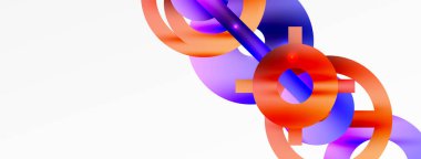 Minimum geometrik soyut arkaplan. Çember, çizgi ve yuvarlak şekiller tasarımı. Duvar kağıdı, afiş, arkaplan veya iniş için moda tekno iş şablonu