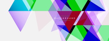 Mozaik üçgenler geometrik arkaplan. Tekno veya iş konsepti, duvar kağıdı, afiş, arkaplan, iniş sayfası deseni