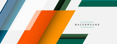 Vektör arkaplanı. Gölge efektli soyut örtüşen renk çizgileri tasarımı. Duvar kağıdı afişi için resim arkaplanı veya iniş sayfası