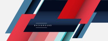 Vektör arkaplanı. Gölge efektli soyut örtüşen renk çizgileri tasarımı. Duvar kağıdı afişi için resim arkaplanı veya iniş sayfası