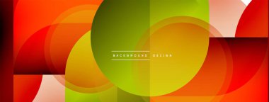 Yaratıcı geometrik duvar kağıdı. Asgari çember üçgen ve kare çizgi soyut arkaplan. Duvar kağıdı afişi veya iniş sayfası için vektör illüstrasyonu