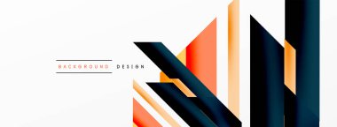 Minimum geometrik soyut arkaplan. Dinamik 3D çizgi kompozisyonu. Duvar kağıdı, afiş, arkaplan veya iniş için moda tekno iş şablonu