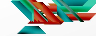 Minimum geometrik soyut arkaplan. Dinamik 3D çizgi kompozisyonu. Duvar kağıdı, afiş, arkaplan veya iniş için moda tekno iş şablonu