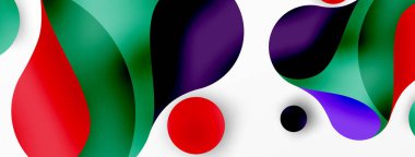 Akan geometrik şekiller, minimalist soyut arkaplanı oluşturur. Yuvarlak şekiller ve daireler. Yapay zeka teknolojisi, engelleme zinciri, iletişim için duvar kağıdı, 5G, bilim, iş