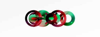 Minimum geometrik soyut arkaplan. Parlak ve parlak daire, çizgi ve yuvarlak şekiller tasarım. Duvar kağıdı, afiş, arkaplan veya iniş için moda tekno iş şablonu