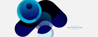 Yaratıcı geometrik duvar kağıdı. Asgari soyut arkaplan. Duvar kağıdı arkaplanı veya iniş sayfası için daire bileşimi vektör çizimi