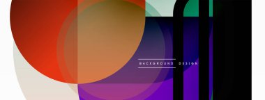 Yaratıcı geometrik duvar kağıdı. Asgari çember üçgen ve kare çizgi soyut arkaplan. Duvar kağıdı afişi veya iniş sayfası için vektör illüstrasyonu