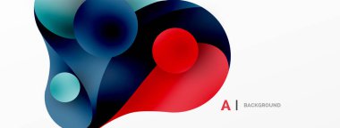 Akan geometrik şekiller, minimalist soyut arkaplanı oluşturur. Yuvarlak şekiller ve daireler. Yapay zeka teknolojisi, engelleme zinciri, iletişim için duvar kağıdı, 5G, bilim, iş